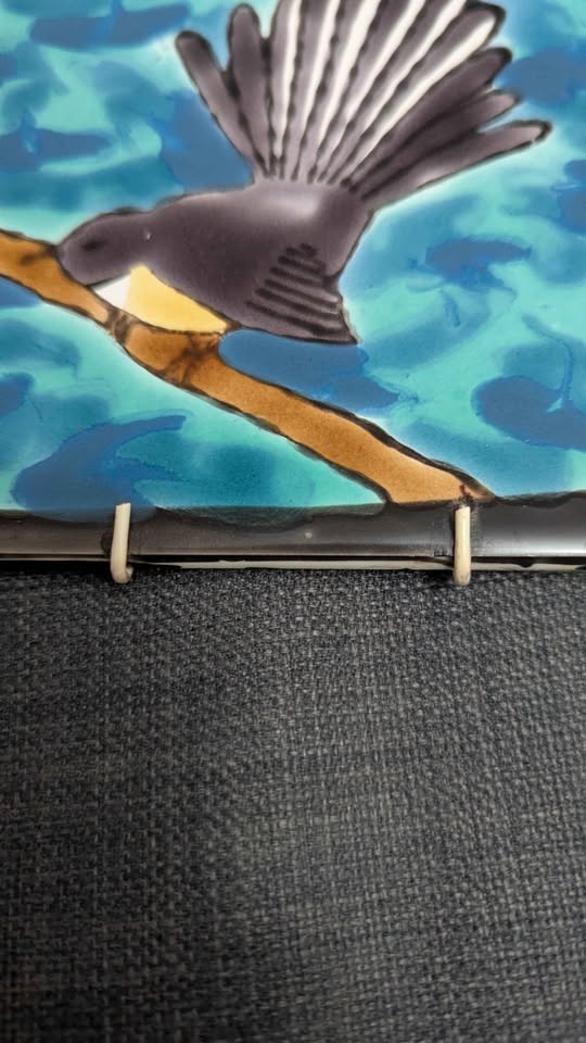 Vintage Miriam Loretto IKON Handglazed Art Tile - Piha, NZ - photo 5