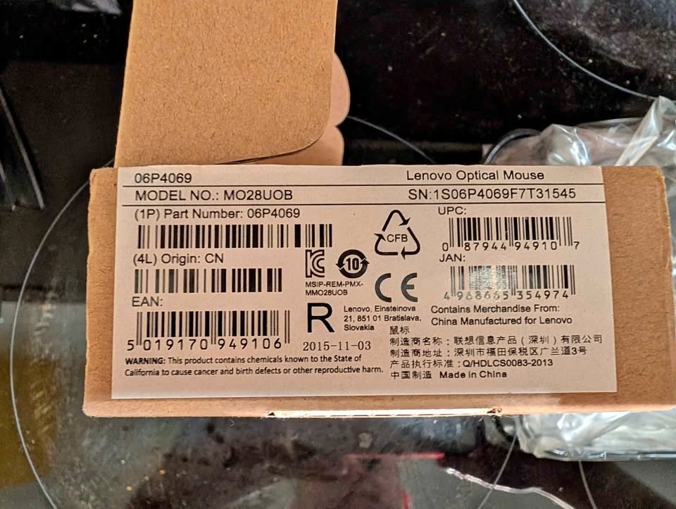 Lenovo USB Mouse BNIB