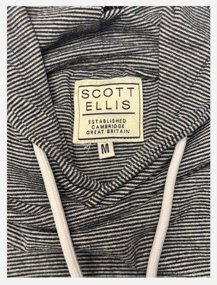 Scott Ellis British Heritage Striped Short Sleeve Hoodie Mens M - photo 2