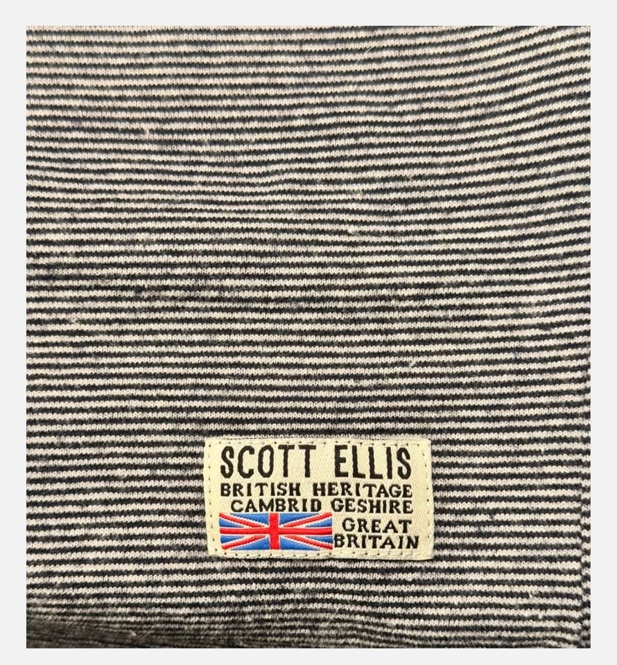 Scott Ellis British Heritage Striped Short Sleeve Hoodie Mens M - photo 5