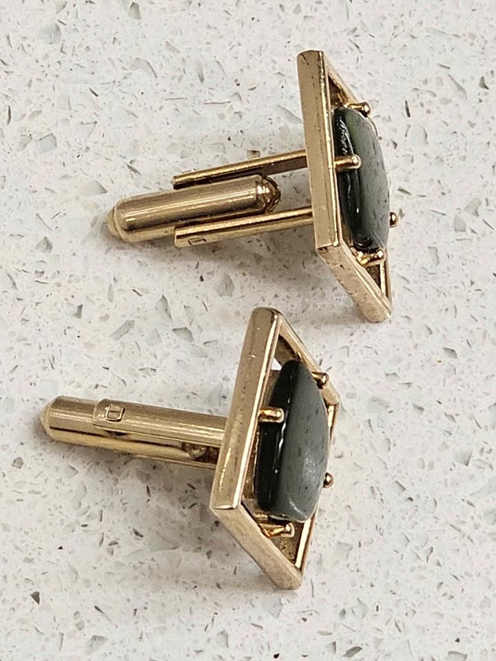 Vintage Sarah Coventry "The New Yorker" Gold Cufflinks - photo 4