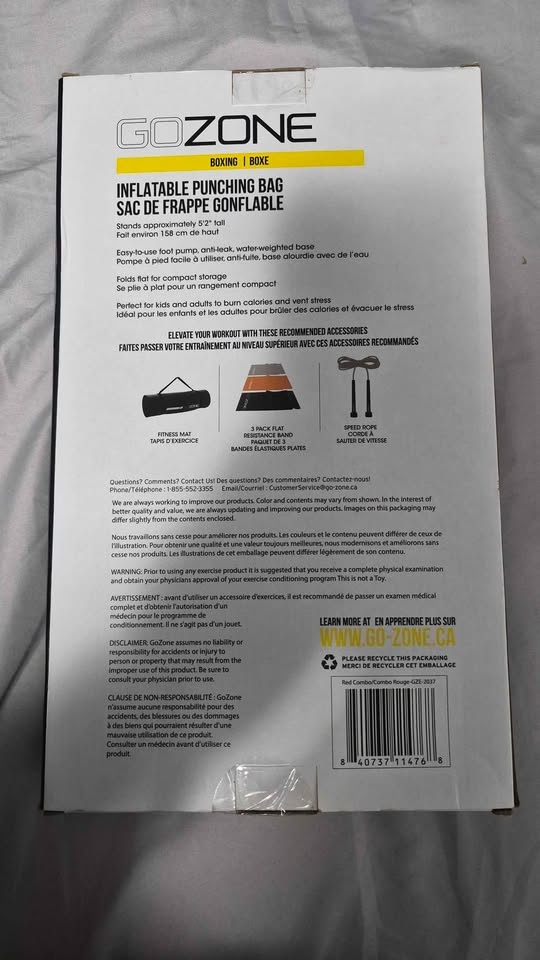 Gozone Inflatable Punching Bag - SEALED - photo 2