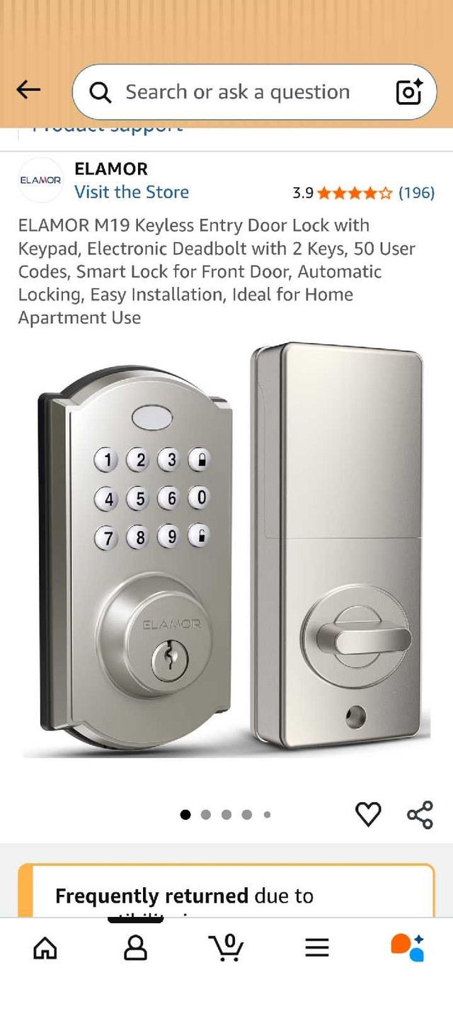 Electronic Keypad Door Lock