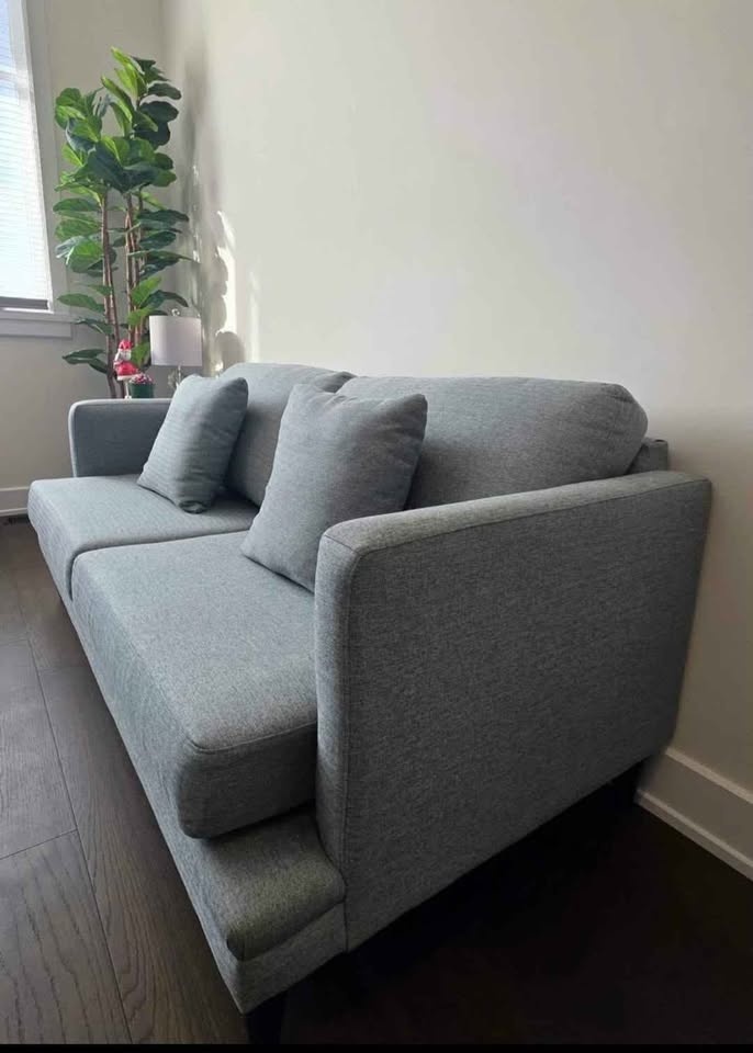Modern Light Grey Sofa - photo 2