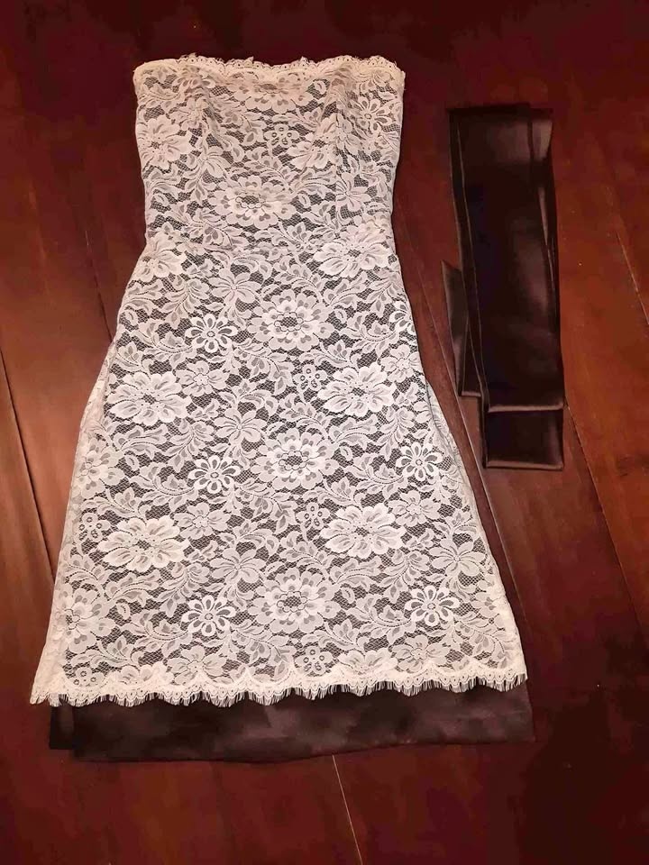 Dessy Collection Espresso Brown & Lace Size 4 Dress