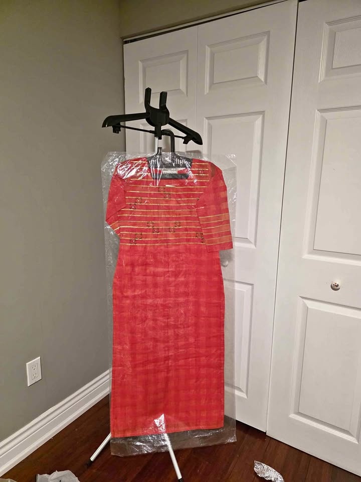 Beautiful red kurta.