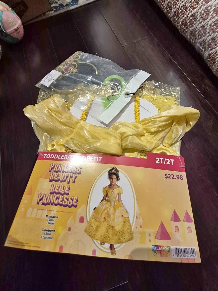 Brand New 2T Belle Replica Dress with Tiara