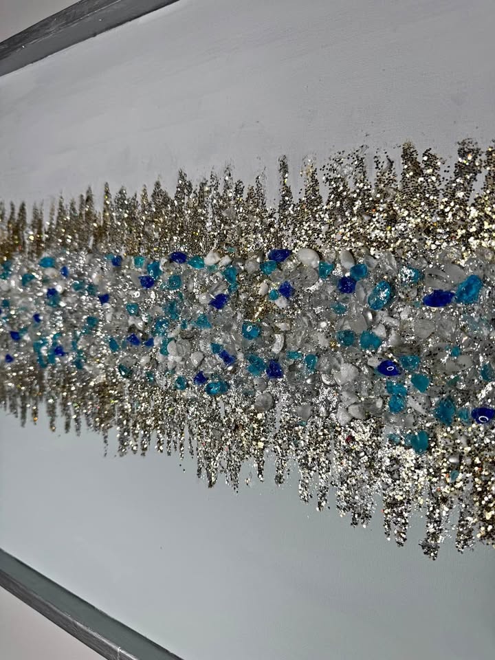 Crushed Glass And Gems Wall Art