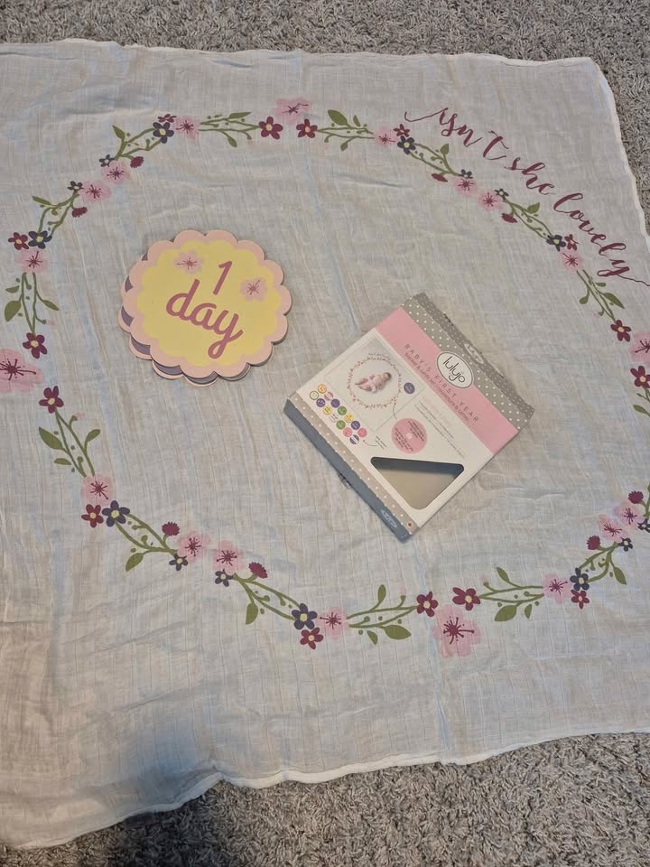 Lulujo Baby's First Year Blanket and Card Set - photo 2