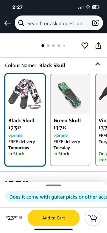 Skull Guitar Straps