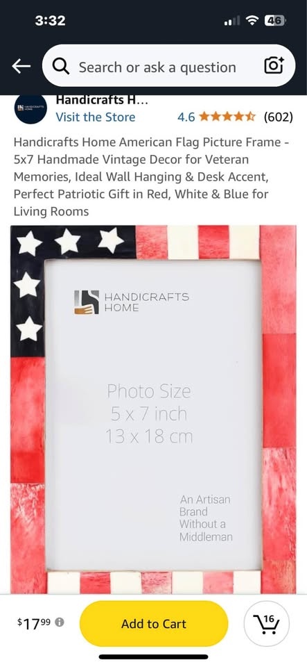 Handmade USA 🇺🇸 Picture Frame - photo 2