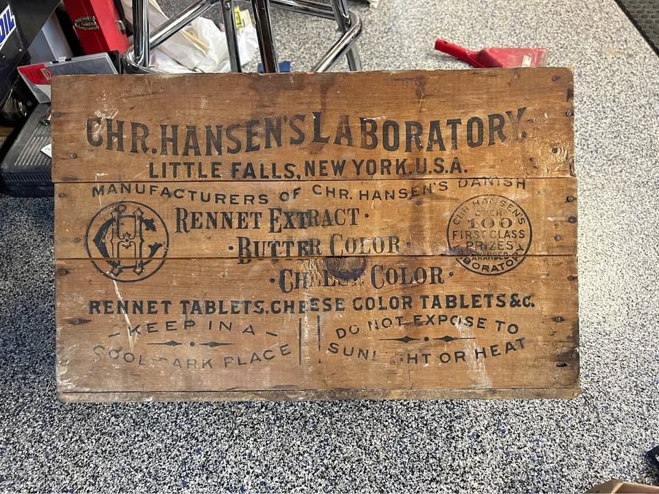 Chr.handens’s Laboratory Vintage Wooden Crate