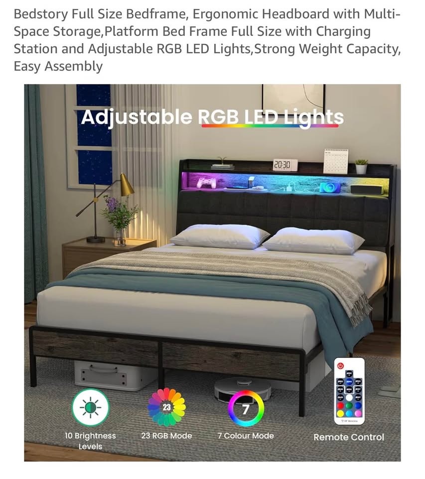 Bedstory Full Size Bed Frame + Mattress - photo 2