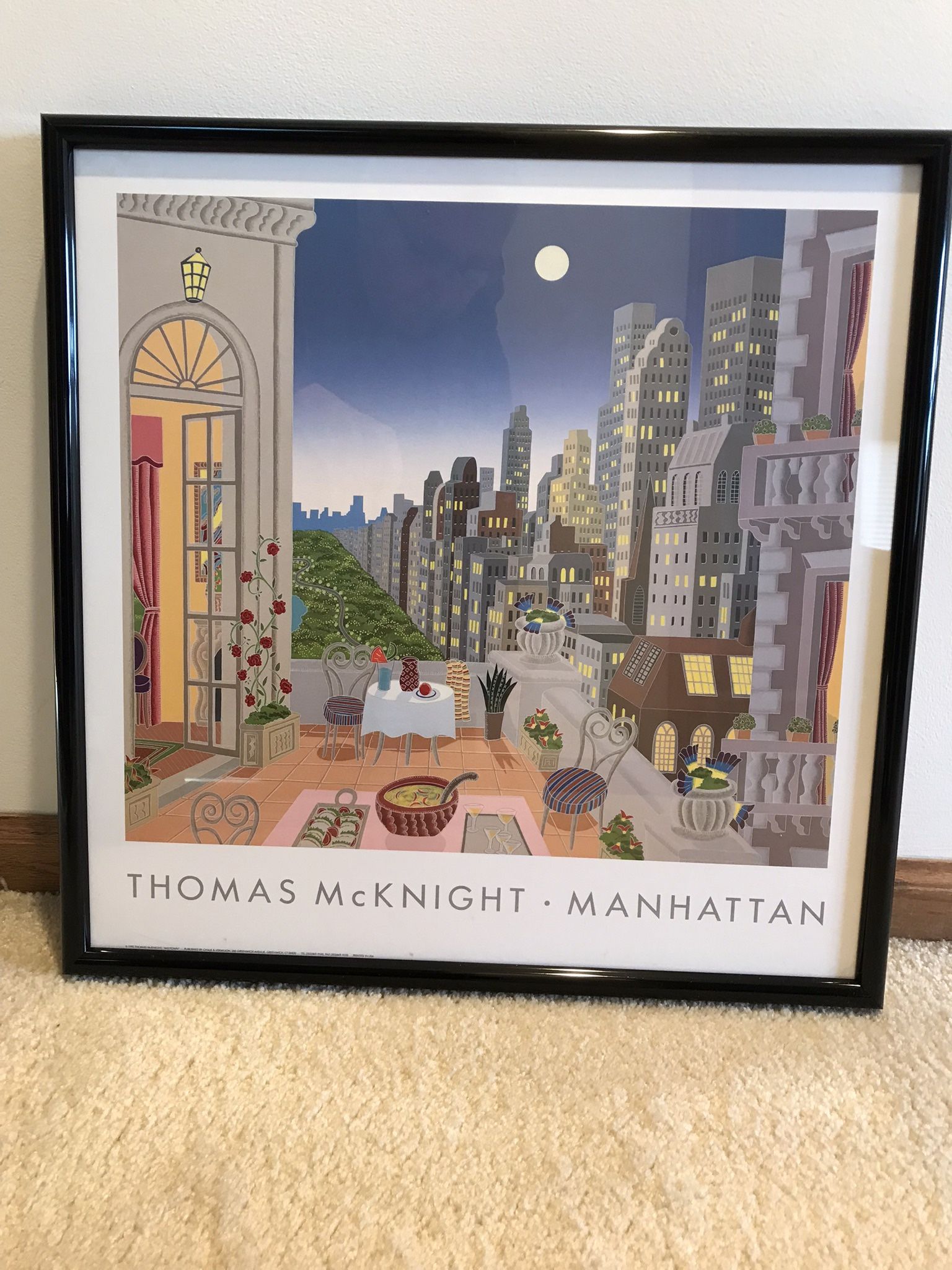 "MANHATTAN" FINE ART POSTER BY THOMAS MC KNIGHT