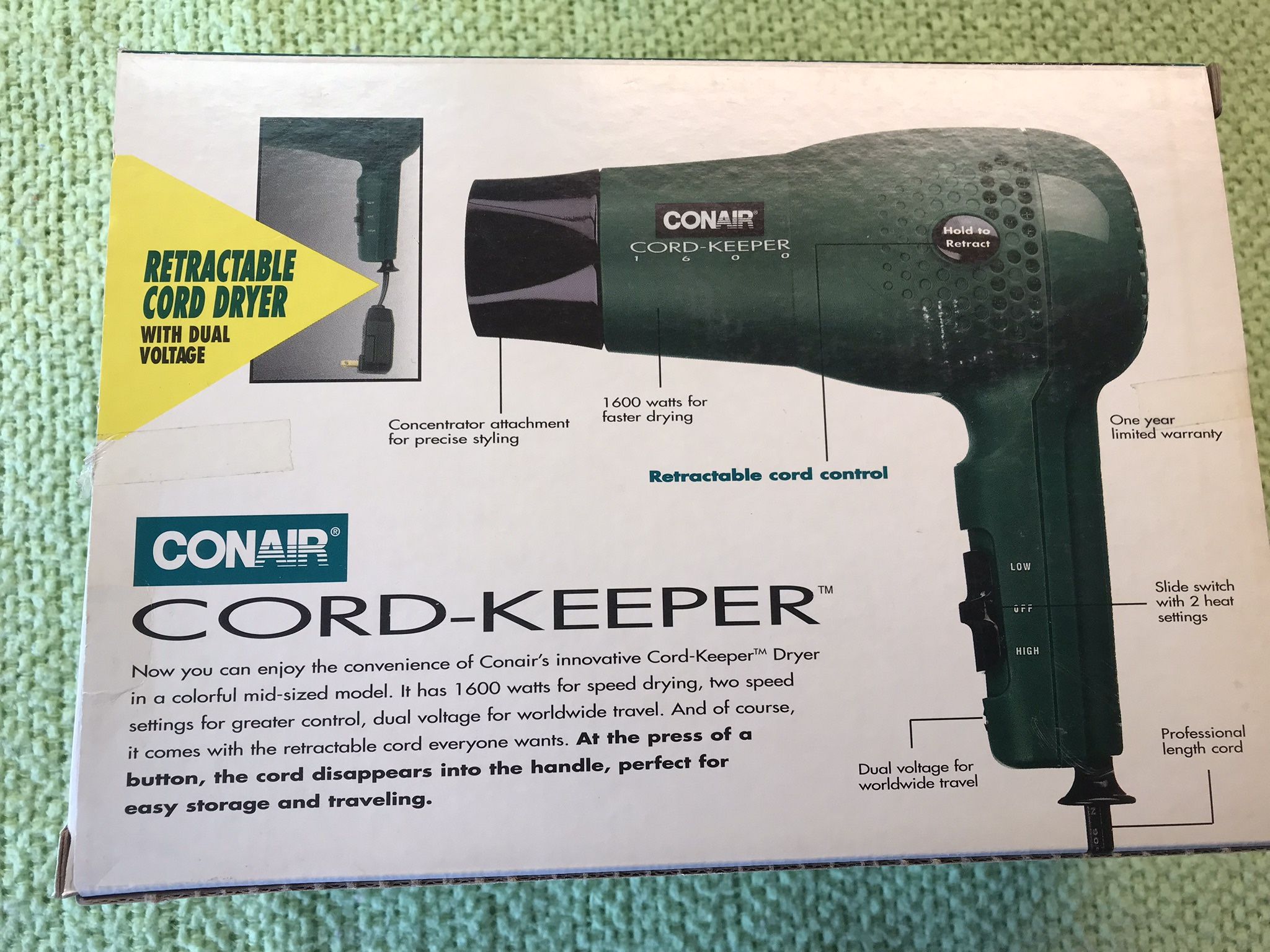 CONAIR CORD KEEPER 1600 WATTS HAIR DRYER - photo 3