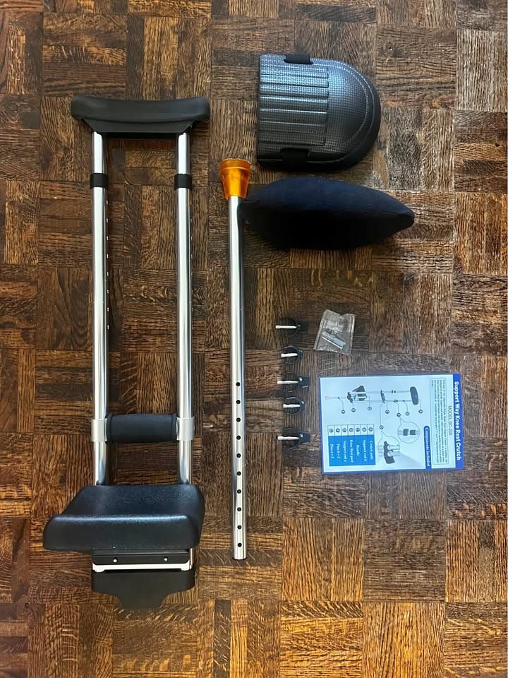 Knee supported crutch