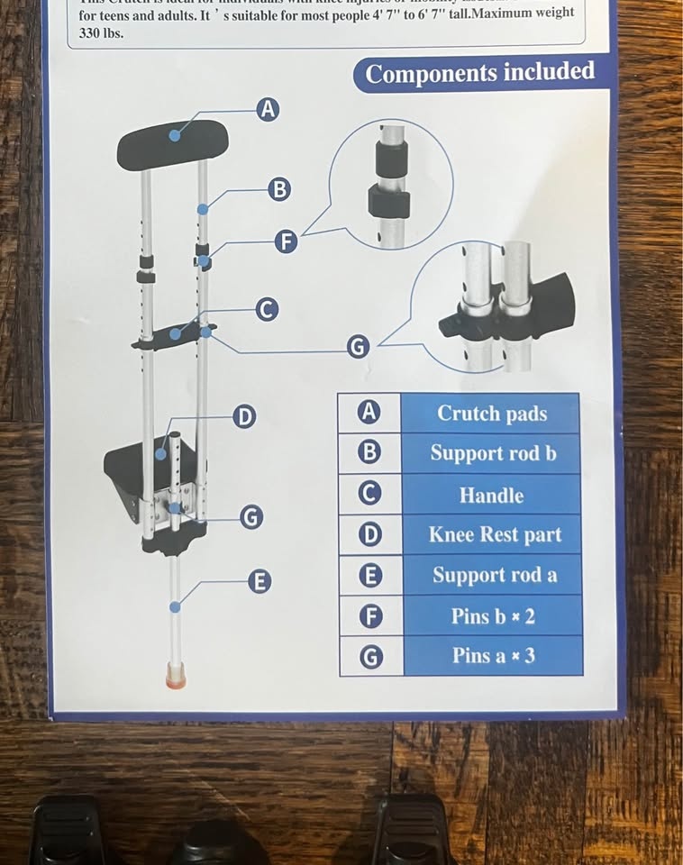 Knee supported crutch - photo 3