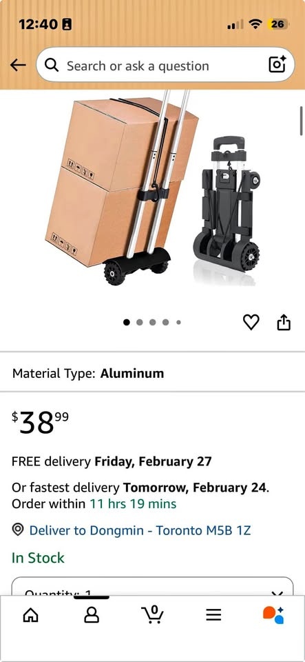 Folding hand truck