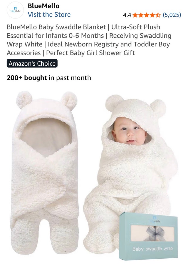 Newborn Baby Swaddle Blanket 0-3 months