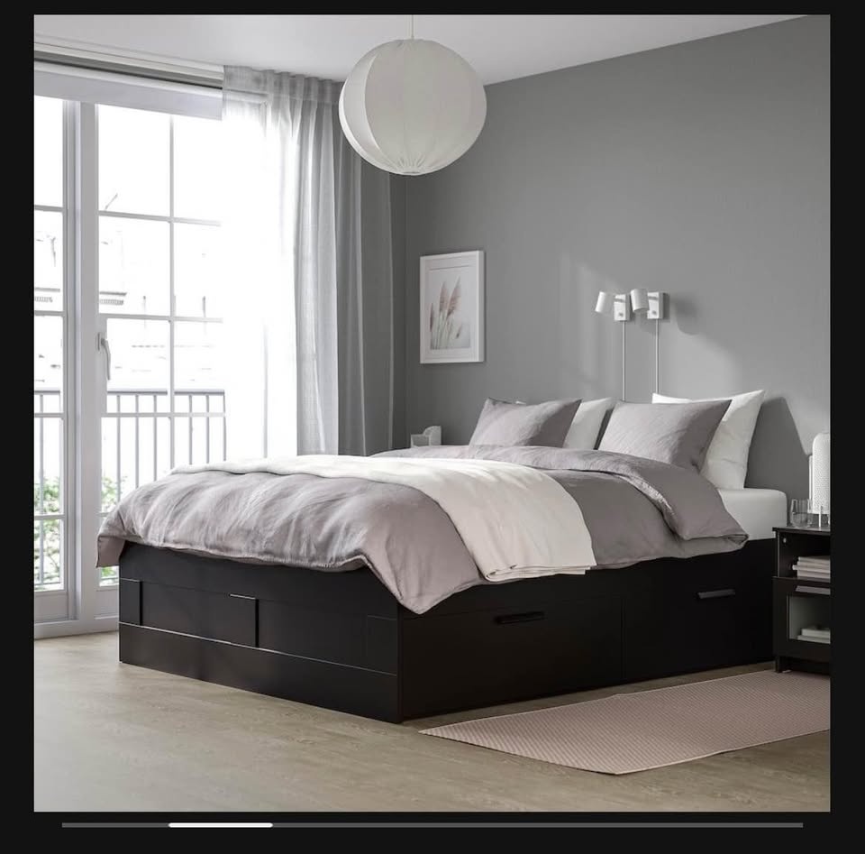 Ikea Queen Size Bed frame with 4 Storage Drawers - photo 3