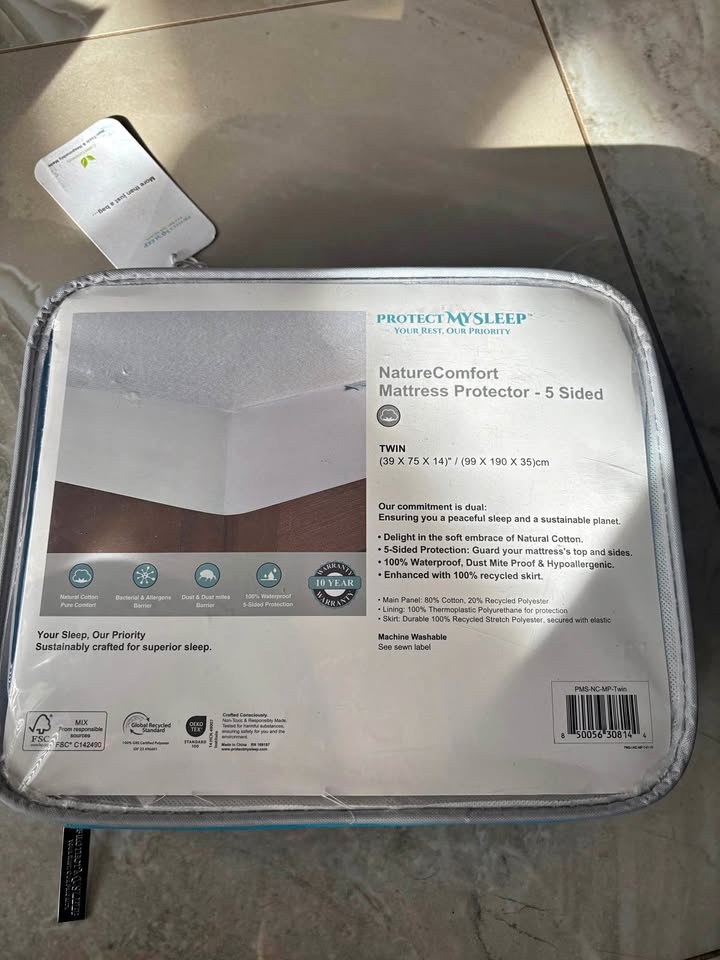 BRAND NEW ProtectMySleep Cotton Terry Mattress Protector twin si