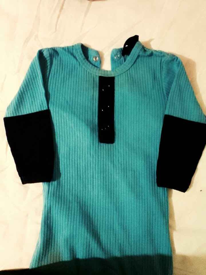 Teal Ribbed Baby Footed Sleeper, 2 Stretchies - photo 4
