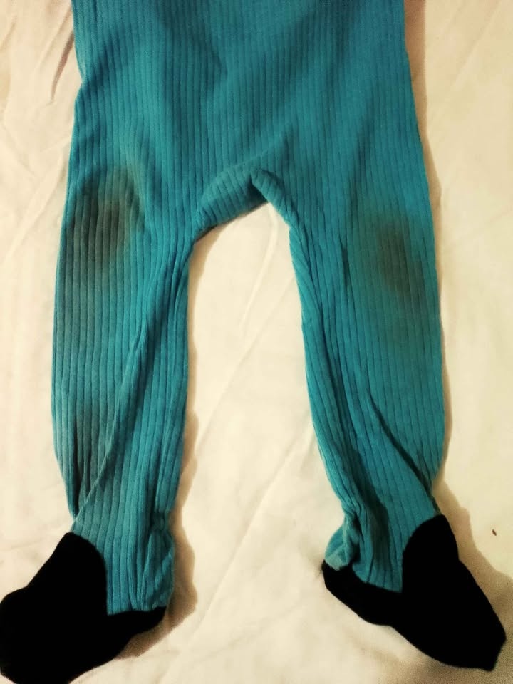 Teal Ribbed Baby Footed Sleeper, 2 Stretchies - photo 5
