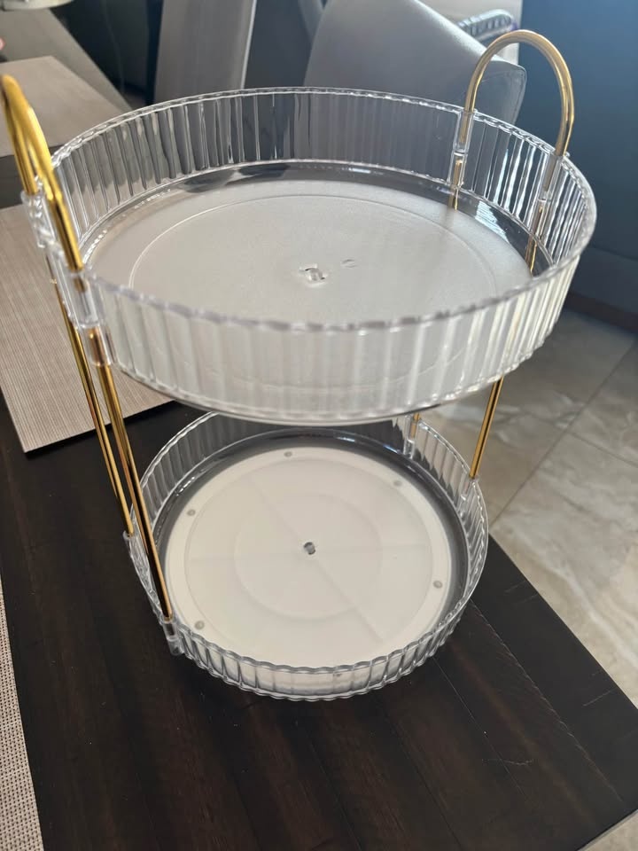 BRAND NEW Rotating Makeup Organizer, 2 Tier - photo 3