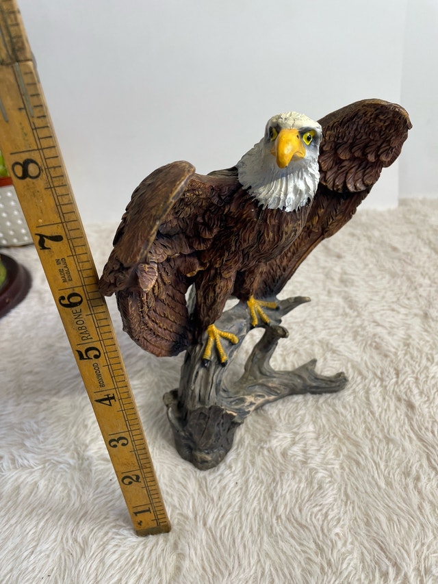 Vintage Polyresin Bald Eagle Owl Sculpture Collection - photo 2