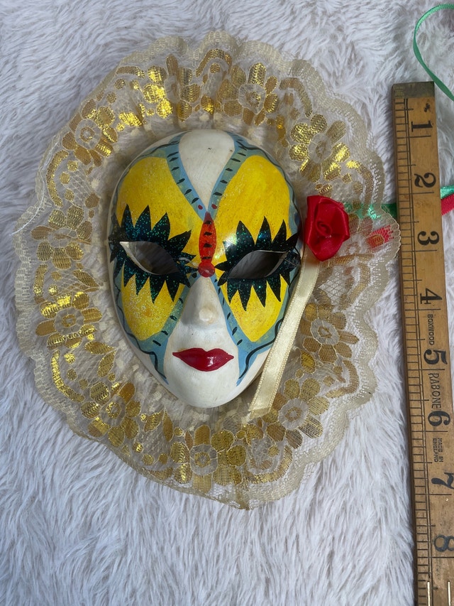 Vintage Porcelain Ceramic Decorative Hand Painted Face Masks - photo 5