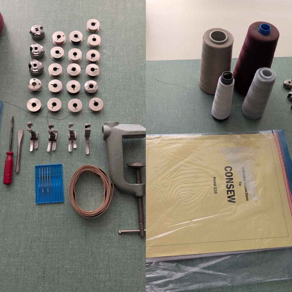 Industrial Sewing Machine Consew Model 230 + Accessories & Chair - photo 2