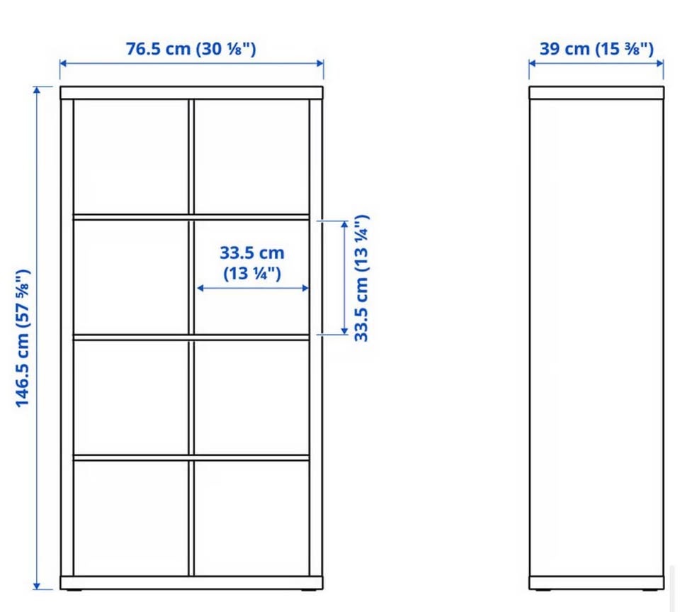 IKEA KALLAX 8-Cube Shelf (White) – With Drawers & Doors - photo 3