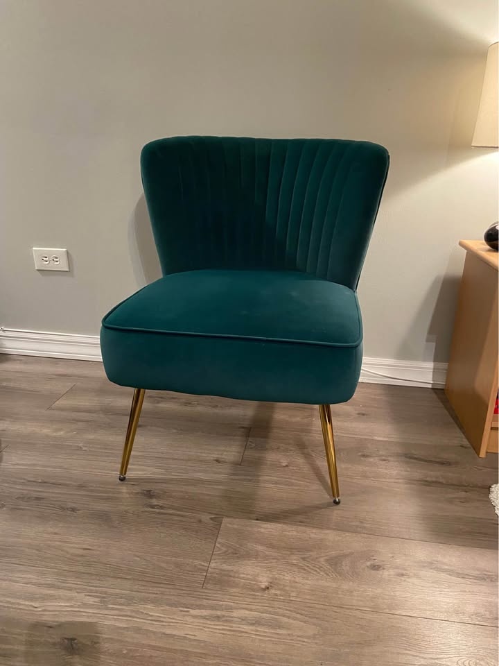 Velvet Green Desk/Accent Chair - photo 2