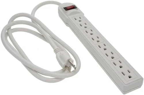2 Pack: 6ft 8-Outlet Surge Protector 14AWG/3, 15A