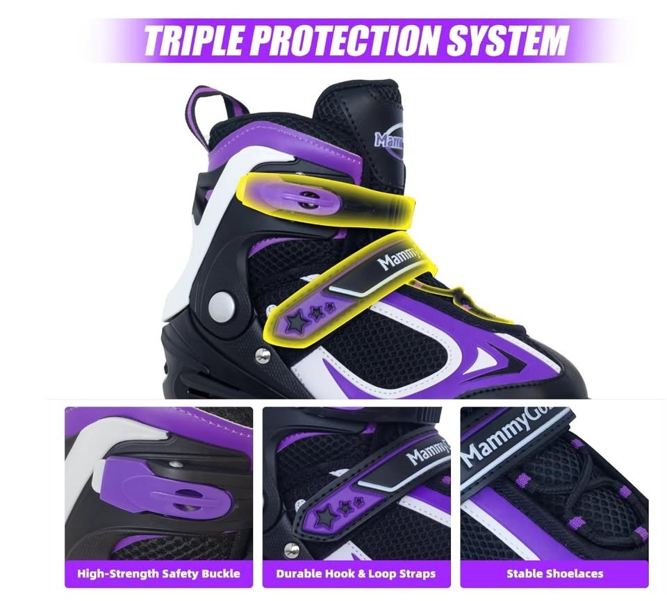MammyGol Kids Inline Skates with Light-Up Wheels - photo 3