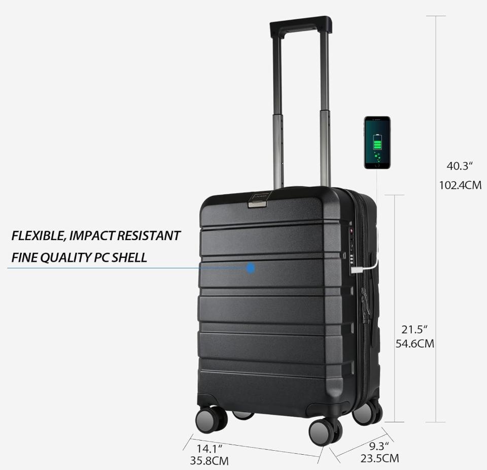 Brand New KROSER Expandable Hard Shell Carry-on Luggage - photo 4
