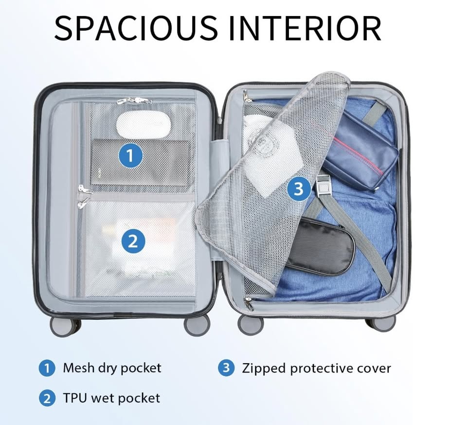 Brand New KROSER Expandable Hard Shell Carry-on Luggage - photo 5