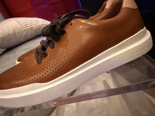 Cole Haan Men's Grand Pro Sneakers Brown Leather, Size 9M - photo 2