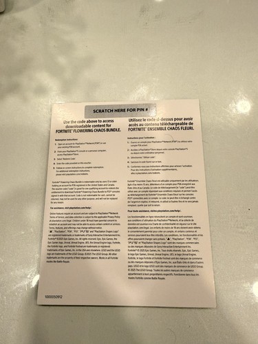 Fortnite Flowering Chaos Bundle Code Key Sony PS5 - photo 2