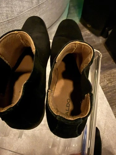 Aldo Black Suede Pull On Chelsea Boots Men Size 9 - photo 2