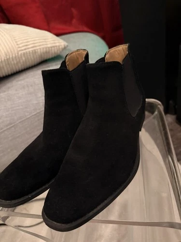 Aldo Black Suede Pull On Chelsea Boots Men Size 9 - photo 3