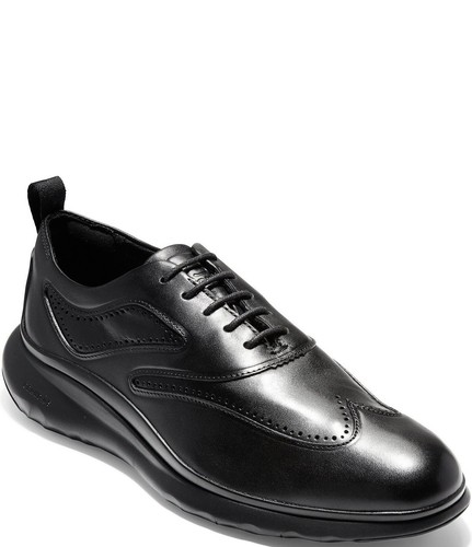 Cole Haan Men's 3.ZeroGrand Wingtip Oxford Black Leather Dress S - photo 2