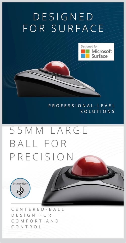 Kensington Expert Mouse Optical Trackball Wireless - photo 2