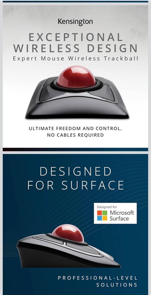 Kensington Expert Mouse Optical Trackball Wireless - photo 3