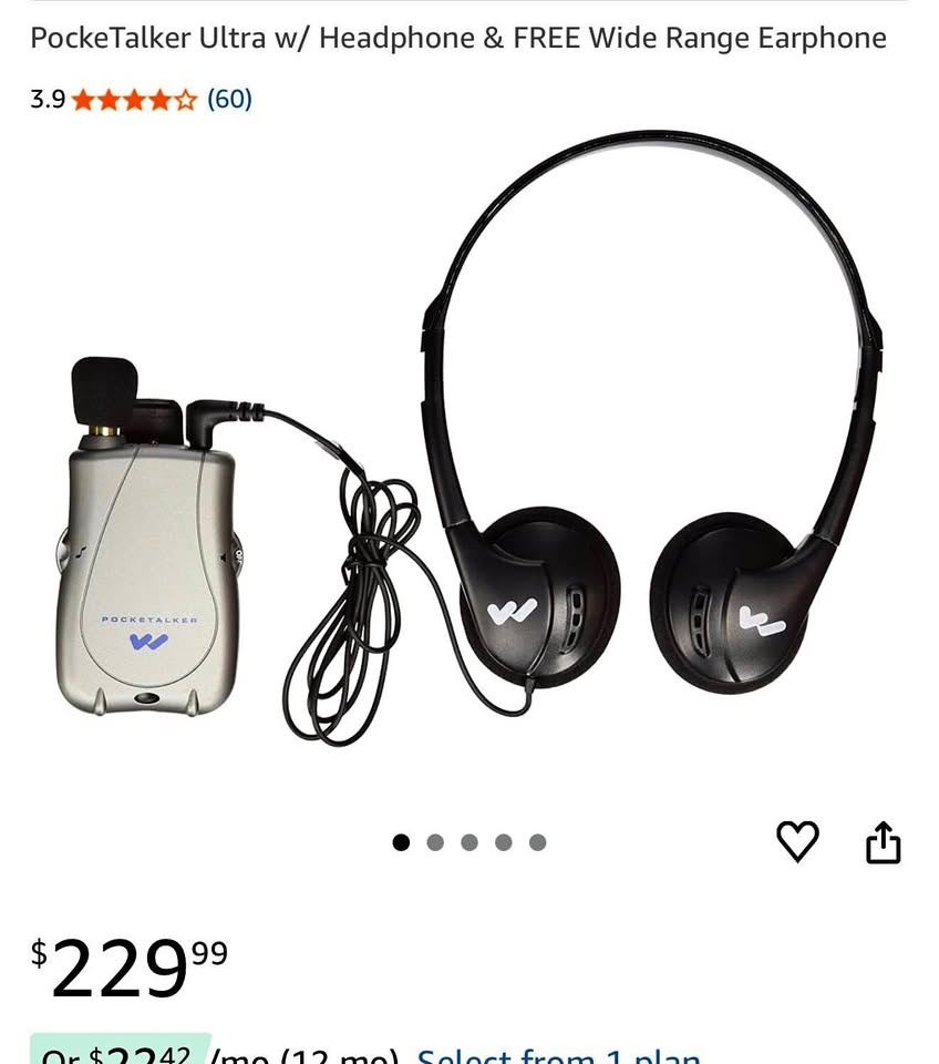 PockeTalker Ultra w/ Headphone & FREE Wide Range Earphone