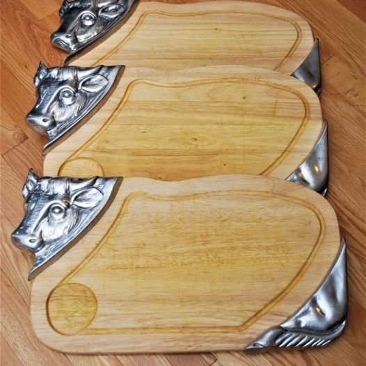 Pewter Cow Cutting or Serving Board