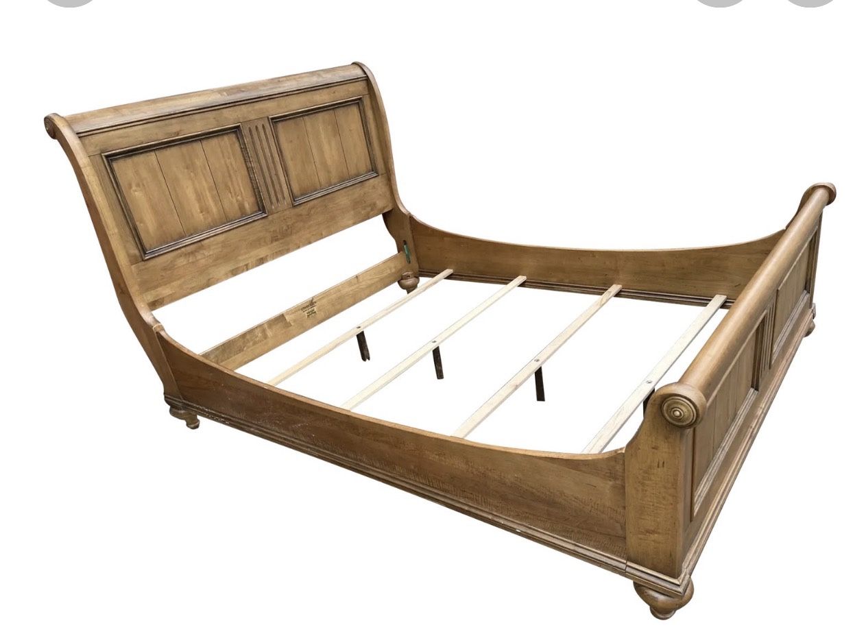Ethan Allen King Sleigh Bed Frame