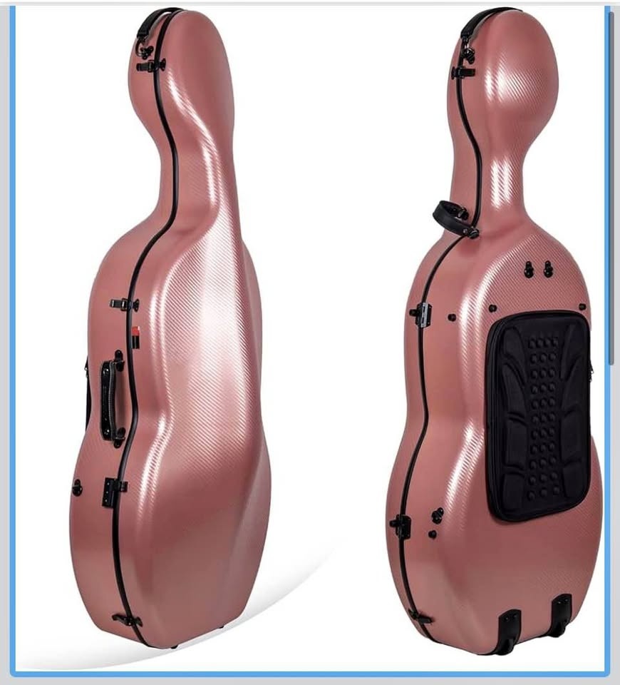 CROSSROCK 4/4 Cello Case - Rose Gold (Backpack, Wheels, Straps)