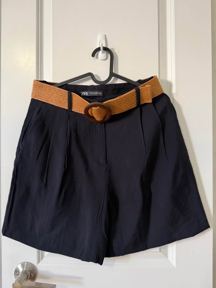 ZARA Flowy Belted Shorts - photo 2