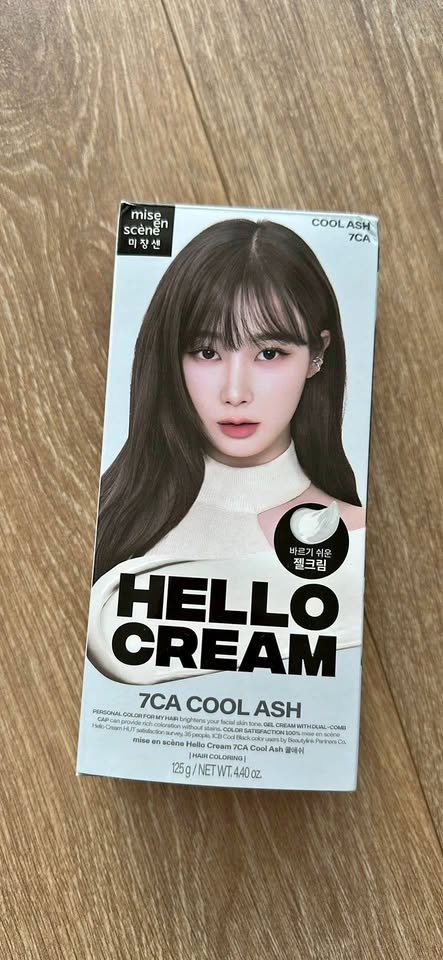 Hello Cream Hair Dye Cool Ash 7CA Brand New